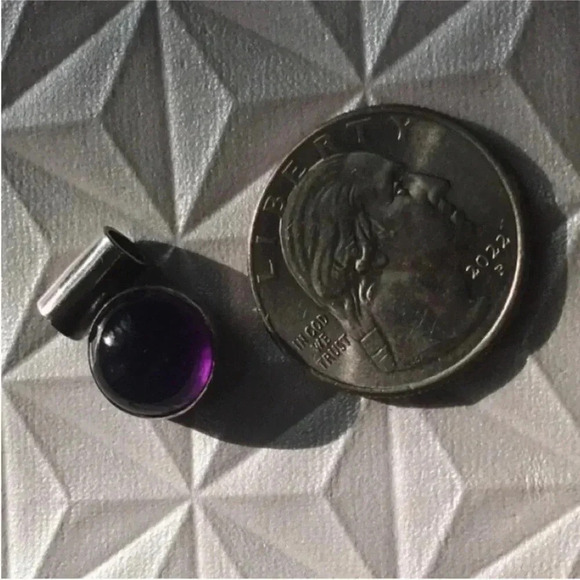 Dazzling VINTAGE Amethyst Pendant Sterling Silver Gorgeous Little Star - Picture 8 of 16